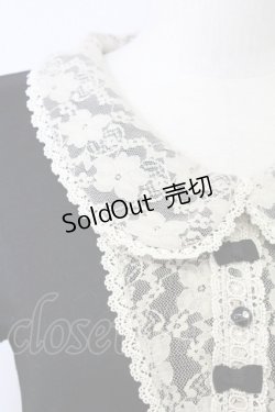 画像3: axes femme / 重ね着風レースプルオーバー  黒 T-25-08-09-014-AX-OP-HR-ZT