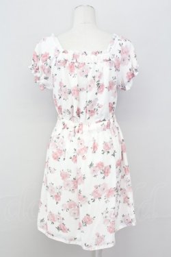 画像2: LODISPOTTO / シフォン花柄ワンピース  白ｘピンク T-25-08-09-016-LO-OP-AS-ZT