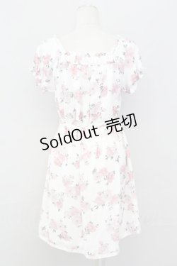 画像2: LODISPOTTO / シフォン花柄ワンピース  白ｘピンク T-25-08-09-016-LO-OP-AS-ZT492