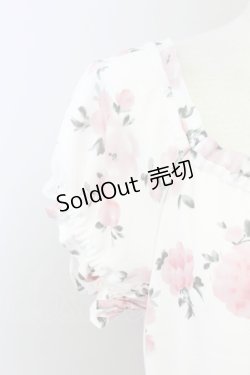 画像3: LODISPOTTO / シフォン花柄ワンピース  白ｘピンク T-25-08-09-016-LO-OP-AS-ZT492