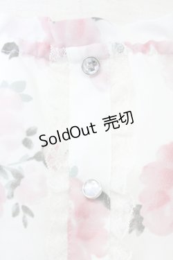 画像4: LODISPOTTO / シフォン花柄ワンピース  白ｘピンク T-25-08-09-016-LO-OP-AS-ZT492