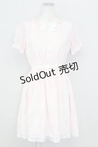 LODISPOTTO / チェックシフォンワンピース  ピンク T-25-08-09-020-LO-OP-AS-ZT