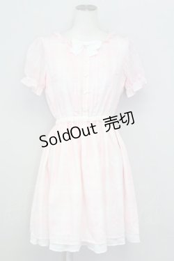 画像1: LODISPOTTO / チェックシフォンワンピース  ピンク T-25-08-09-020-LO-OP-AS-ZT