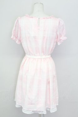 画像2: LODISPOTTO / チェックシフォンワンピース  ピンク T-25-08-09-020-LO-OP-AS-ZT
