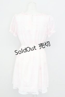 画像2: LODISPOTTO / チェックシフォンワンピース  ピンク T-25-08-09-020-LO-OP-AS-ZT