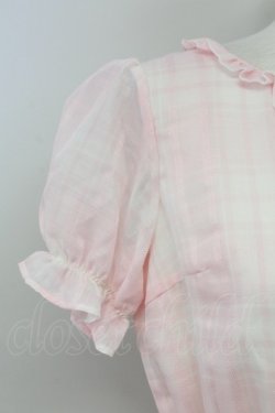 画像3: LODISPOTTO / チェックシフォンワンピース  ピンク T-25-08-09-020-LO-OP-AS-ZT