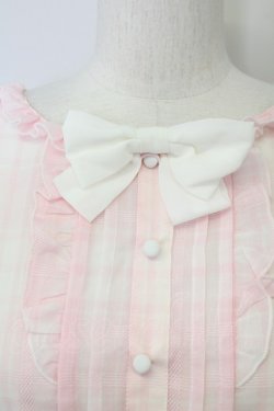 画像4: LODISPOTTO / チェックシフォンワンピース  ピンク T-25-08-09-020-LO-OP-AS-ZT