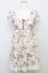 axes femme / 花柄レースチュニック  オフ T-25-08-10-023-AX-OP-HR-ZT