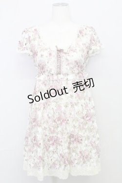 画像1: axes femme / 花柄レースチュニック  オフ T-25-08-10-023-AX-OP-HR-ZS