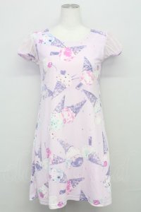 MILK / ICE CREAMワンピース  ピンク T-25-08-10-024-ML-OP-AS-ZS