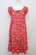 Jane Marple /マルティプルチェリーワンピース  ピンク T-25-08-10-027-JM-OP-AS-ZT