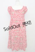 Jane Marple /マルティプルチェリーワンピース  ピンク T-25-08-10-027-JM-OP-AS-ZS