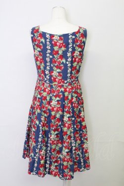 画像1: Jane Marple / Strawberry Topiaryドレス  ブルー T-25-08-10-031-JM-OP-AS-ZT