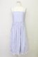 画像1: Jane Marple /Marine Stripe　scallop EMB dress  ブルー T-25-08-10-033-JM-OP-ET-ZT (1)