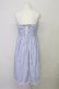 画像2: Jane Marple /Marine Stripe　scallop EMB dress  ブルー T-25-08-10-033-JM-OP-ET-ZT (2)