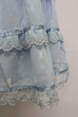 画像4: axes femme / ムーンキャットティアードスカート  サックス T-25-08-10-036-AX-SK-AS-ZT