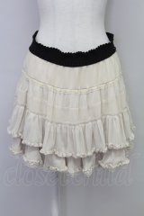 axes femme / レースティアードスカート  ベージュ T-25-08-10-039-AX-SK-HR-ZT