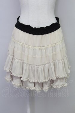 画像1: axes femme / レースティアードスカート  ベージュ T-25-08-10-039-AX-SK-HR-ZT