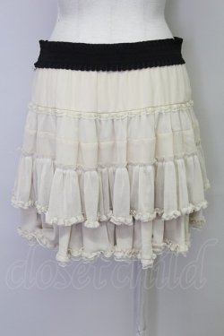 画像2: axes femme / レースティアードスカート  ベージュ T-25-08-10-039-AX-SK-HR-ZT