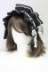 画像1: metamorphose / シフォンヘッドドレス  黒ｘ白 T-25-08-10-040-ME-AC-AS-ZT (1)