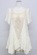 axes femme / BIGモチーフイレヘムチュニ  キナリ T-25-08-10-008-AX-OP-HR-ZT