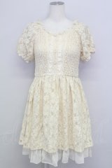 axes femme / 総レースフェミニンチュニック  キナリ T-25-08-10-009-AX-OP-HR-ZT