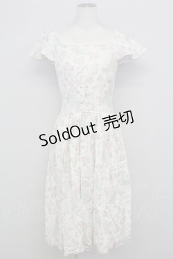 画像1: Emily Temple cute / バレリーナローズノースリーブワンピース  オフ T-25-08-10-010-ET-OP-ET-ZT0921F