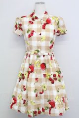 MILK /フルーチェワンピース  ベージュ T-25-08-10-018-ML-OP-ET-ZT