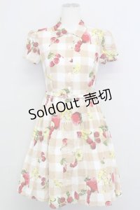 MILK /フルーチェワンピース  ベージュ T-25-08-10-018-ML-OP-ET-ZI