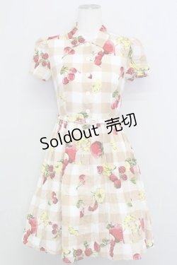 画像1: MILK /フルーチェワンピース  ベージュ T-25-08-10-018-ML-OP-ET-ZI