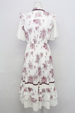 画像2: axes femme / フラワーレースワンピース  白Ｘボルドー T-25-08-12-022-AX-OP-SA-ZT