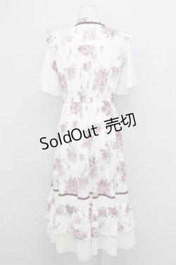 画像2: axes femme / フラワーレースワンピース  白Ｘボルドー T-25-08-12-022-AX-OP-SA-ZI