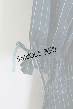 画像3: axes femme POETIQUE / レース襟ストライプ長袖ワンピース  グリーンＸ白 T-25-08-12-023-AX-OP-SA-ZI