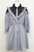 LOLITAその他(お買取対象外) / レース切り替えワンピース M ブルーグレー T-25-08-12-024-LO-OP-SA-ZT