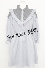 LOLITAその他(お買取対象外) / レース切り替えワンピース M ブルーグレー T-25-08-12-024-LO-OP-SA-ZI