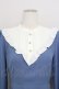 画像6: axes femme POETIQUE / チャイナボタン刺繍襟付ワンピース M ブルー T-25-08-12-025-AX-OP-SA-ZT