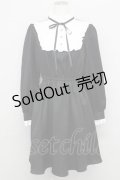 LOLITAその他(お買取対象外) / 立ち襟ヨークフリルワンピース M ブラック T-25-08-12-026-LO-OP-SA-ZT