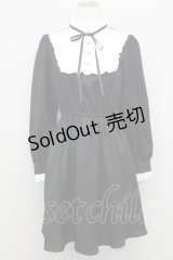 LOLITAその他(お買取対象外) / 立ち襟ヨークフリルワンピース M ブラック T-25-08-12-026-LO-OP-SA-ZI