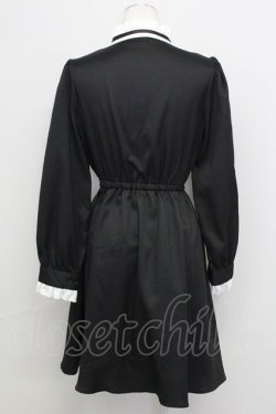 画像2: LOLITAその他(お買取対象外) / 立ち襟ヨークフリルワンピース M ブラック T-25-08-12-026-LO-OP-SA-ZT