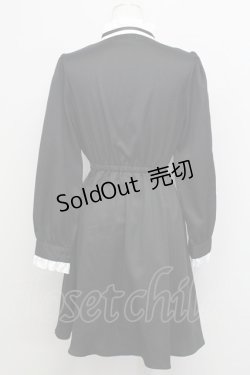 画像2: LOLITAその他(お買取対象外) / 立ち襟ヨークフリルワンピース M ブラック T-25-08-12-026-LO-OP-SA-ZI