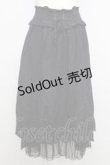 axes femme / ウエスト編み上げレーススカート  黒 T-25-08-12-028-AX-SK-SA-ZI