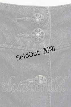 画像4: axes femme / ポケット刺繍デニム風スカート  黒デニム T-25-08-12-029-AX-SK-SA-ZI