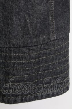 画像5: axes femme / ポケット刺繍デニム風スカート  黒デニム T-25-08-12-029-AX-SK-SA-ZT