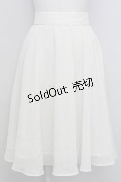 画像1: F i.n.t / ラインゴムベルト付きシアースカート  アイボリー T-25-08-12-031-CA-SK-SA-ZI