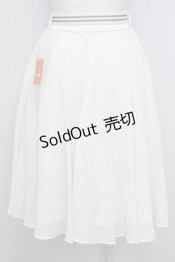 画像2: F i.n.t / ラインゴムベルト付きシアースカート  アイボリー T-25-08-12-032-CA-SK-SA-ZI