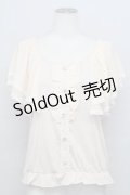 axes femme / シフォン袖トップス  ピンク T-25-08-12-004-AX-TO-SA-ZT