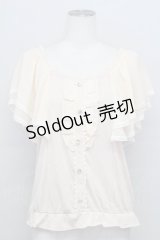 axes femme / シフォン袖トップス  ピンク T-25-08-12-004-AX-TO-SA-ZI