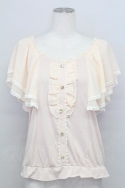画像1: axes femme / シフォン袖トップス  ピンク T-25-08-12-004-AX-TO-SA-ZT