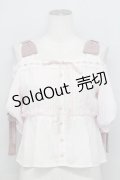 axes femme POETIQUE / 肩リボントップス  ピンク T-25-08-12-005-AX-TO-SA-ZT