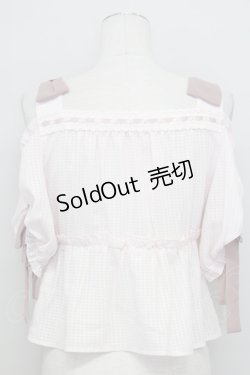 画像2: axes femme POETIQUE / 肩リボントップス  ピンク T-25-08-12-005-AX-TO-SA-ZI